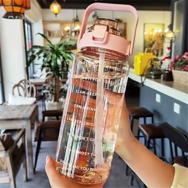 2000ml Large-Capacity Sports Water Bottle with Straw – Portable Hydration Bottle