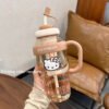 Sanrio Hello Kitty PPSU Sports Water Bottle with Straw – Drop-Resistant Portable Drinking Cup