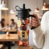 51oz Large-Capacity Sports Water Bottle with Handle – Black