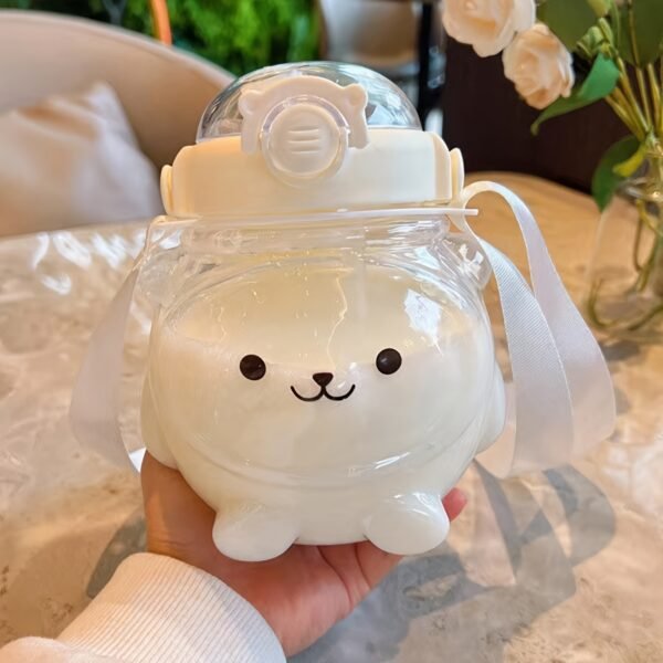 1000ml Cute Cartoon Water Cup – Large-Capacity Portable Drinking Bottle