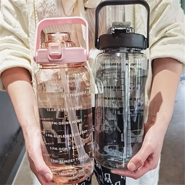 2000ml Large-Capacity Sports Water Bottle with Straw – Portable Hydration Bottle