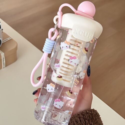 Hello Kitty Large-Capacity Water Bottle with Detachable Tea Infuser – Random Colour