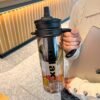 51oz Large-Capacity Sports Water Bottle with Handle – Black