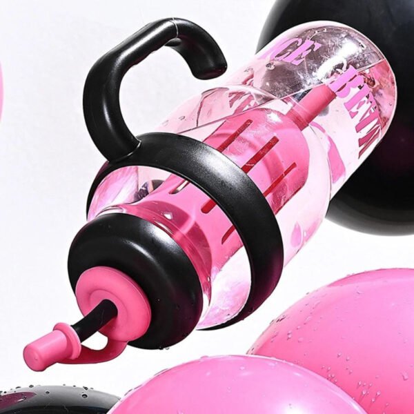 Premium Portable Water Drinking Bottle Plastic Transparent Sport Bottle with Straw Mug Botol Air