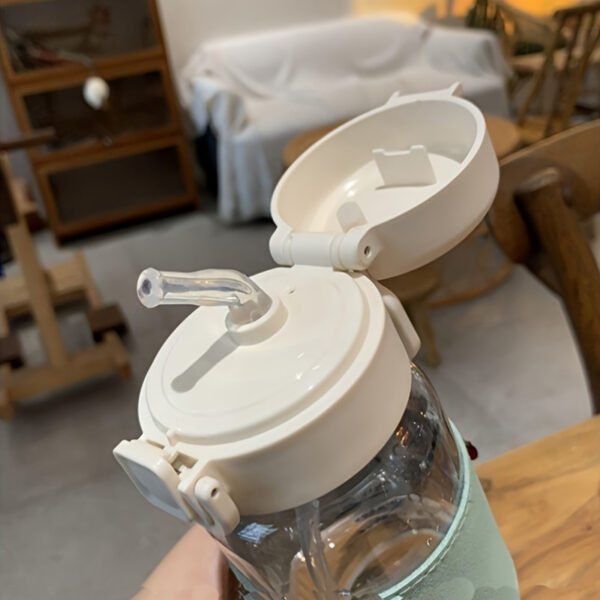 500ml One-Click Pop-Up Straw Water Bottle – Stylish High-Temperature-Resistant Plastic Cup