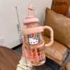 Sanrio Hello Kitty PPSU Sports Water Bottle with Straw – Drop-Resistant Portable Drinking Cup