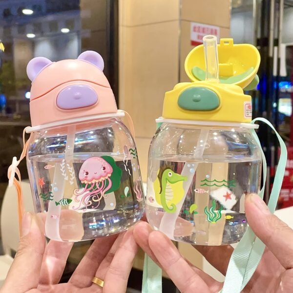 Super Cute Compact Straw Cup – Leak-Resistant Portable Student Water Bottle