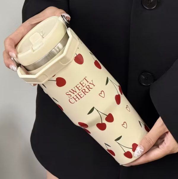 30oz Insulated Stainless Steel Tumbler with  Folding Straw