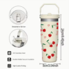 30oz Insulated Stainless Steel Tumbler with  Folding Straw