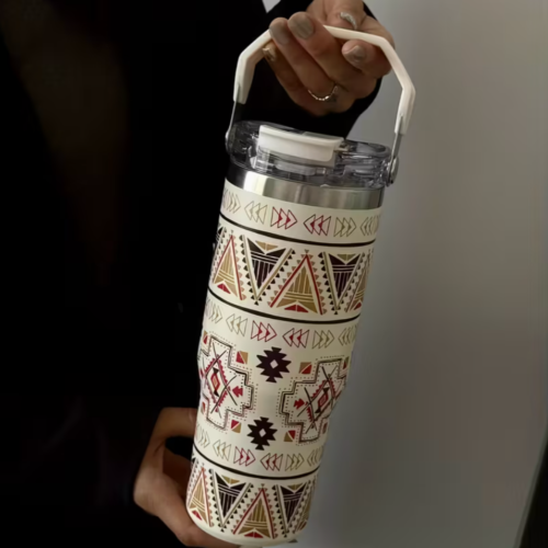 30oz Bohemian Style Stainless Steel Insulated Tumbler
