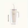 38oz Stainless Steel Insulated Flask with Straw Lid and Carry Handle