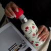 350ml Red Watercolor Cherry Vacuum Cup
