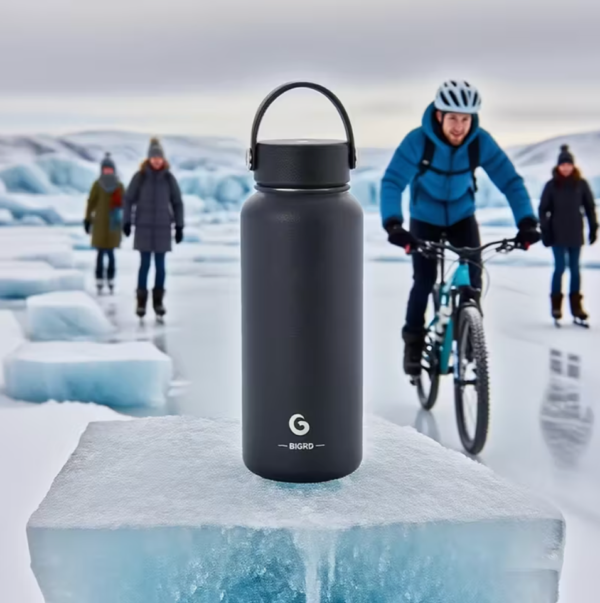1000ml Gray Stainless Steel Insulated Water Bottle