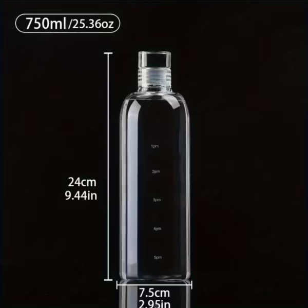 750ml BPA Free Water Bottle with Time Markers