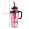 Premium Portable Water Drinking Bottle Plastic Transparent Sport Bottle with Straw Mug Botol Air