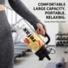 51oz Large-Capacity Sports Water Bottle with Handle – Black