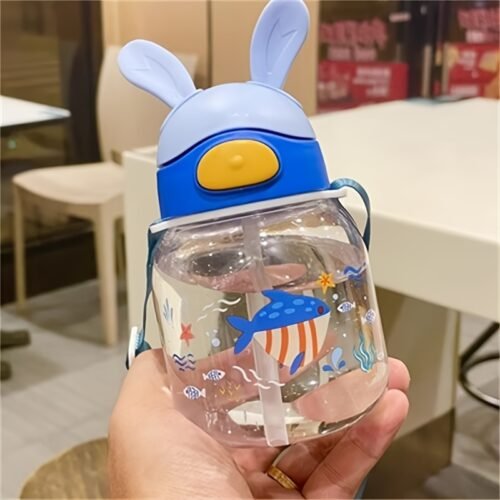 Super Cute Compact Straw Cup – Leak-Resistant Portable Student Water Bottle