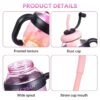 Premium Portable Water Drinking Bottle Plastic Transparent Sport Bottle with Straw Mug Botol Air