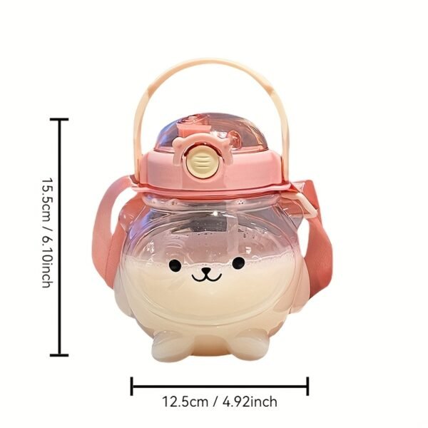 1000ml Cute Cartoon Water Cup – Large-Capacity Portable Drinking Bottle