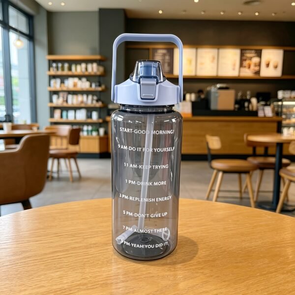2000ml Large-Capacity Sports Water Bottle with Straw – Portable Hydration Bottle